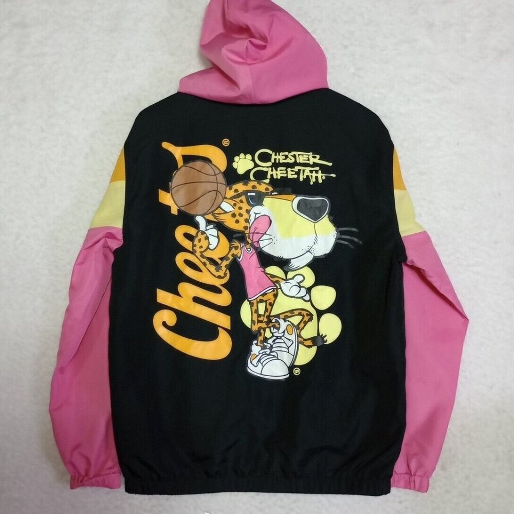 Cheetos Windbreaker Hoodie Size Small Chester Cheetah Basketball Jacket